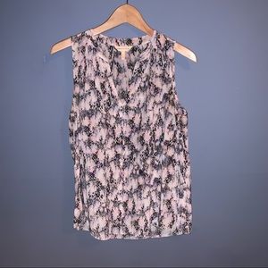 Rebecca Taylor Silk Abstract Print Tank Size 6